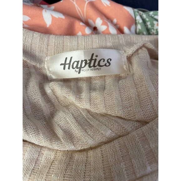 Haptics By Holly Harper Women's Floral Colorblock Top MEDIUM (4446) - Picture 3 of 3